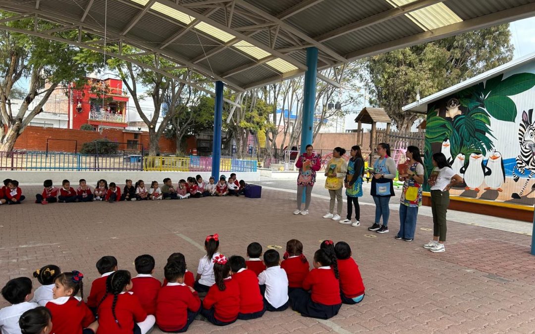 Promueven docentes valores democráticos, el arte y sana convivencia entre alumnos de preescolar
