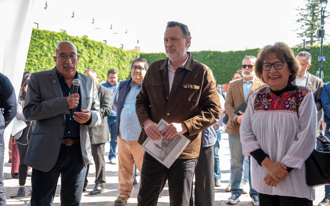 Mauricio Kuri supervisa obra de conservación del Templo Santa Rosa de Viterbo