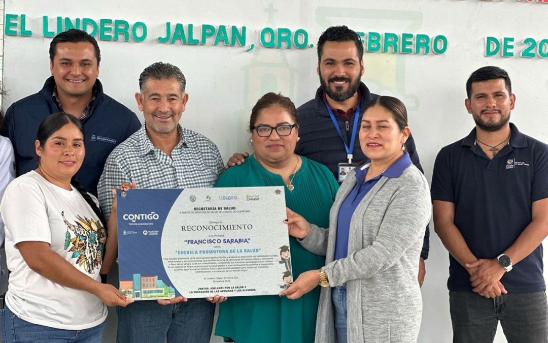 Certifica SESA a Comunidad, Escuelas Promotoras de la Salud y Entorno Saludable en Jalpan de Serra