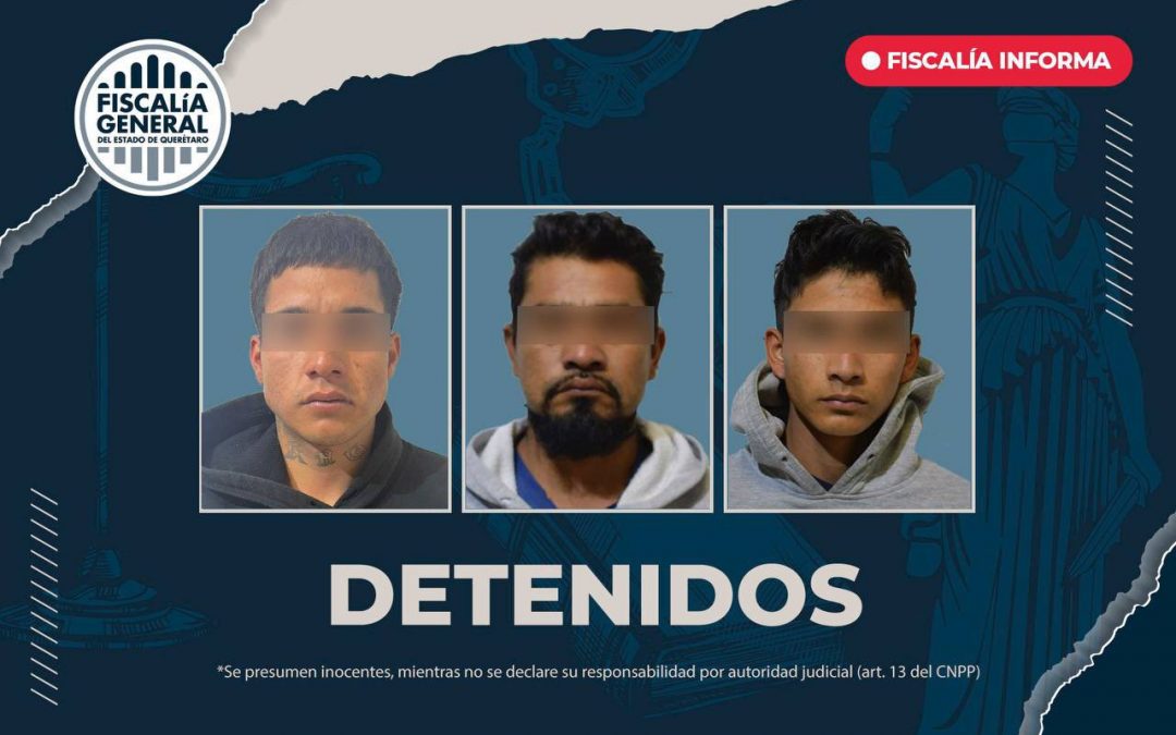 Detienen a 3 sujetos por homicidios en SRJ