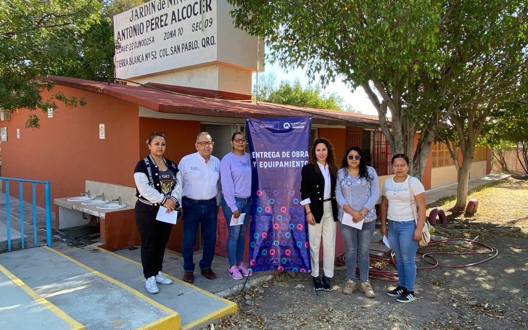 Refuerza IFEQ infraestructura en el preescolar Antonio Pérez Alcocer