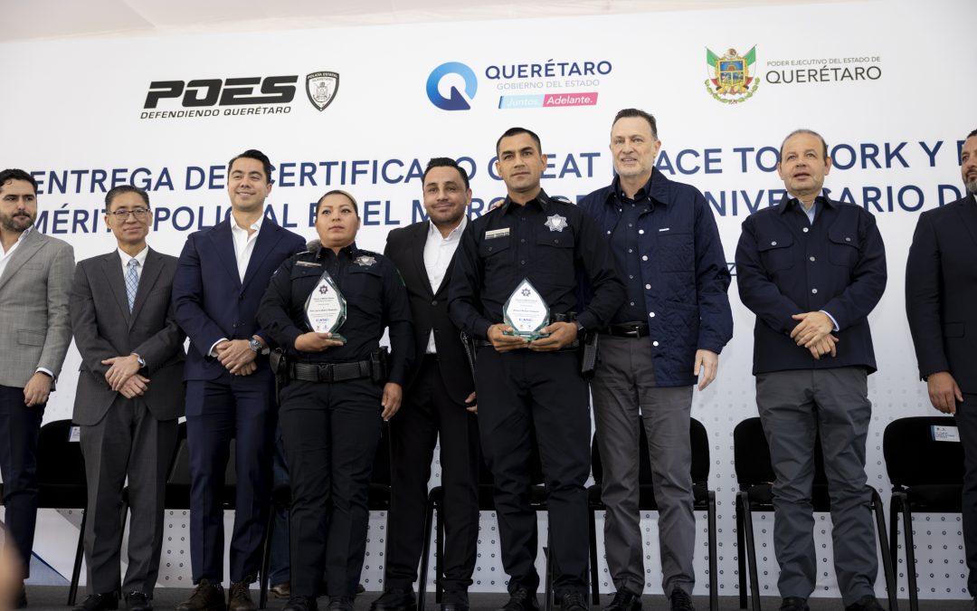 Mauricio Kuri rinde homenaje a la Policía Estatal