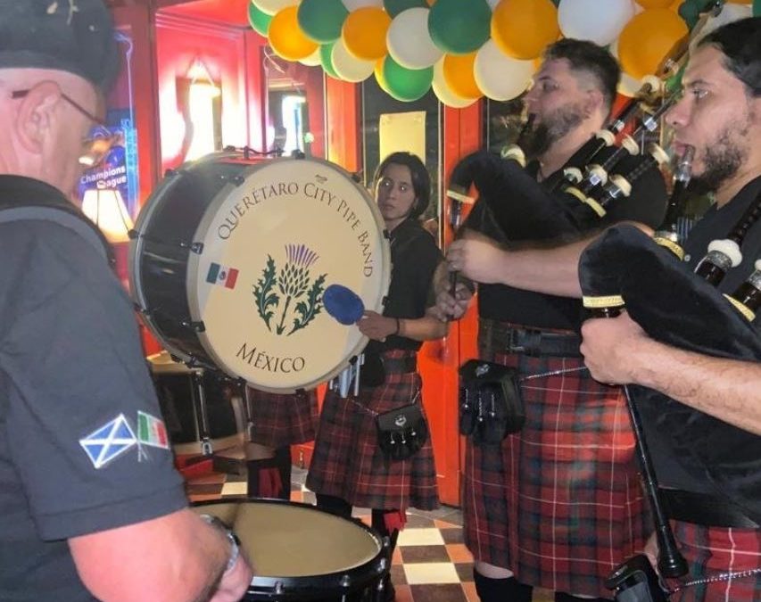 Llegan las gaitas escocesas al Centro Histórico de Querétaro