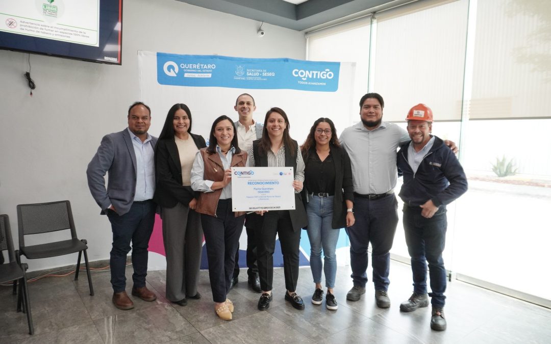 Reconoce CECA a la Empresa DEACERO como Espacio 100% Libre de Humo de Tabaco y Emisiones