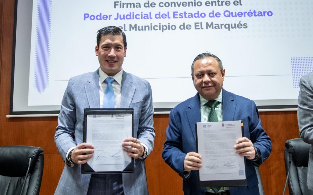 El Marqués y el Poder Judicial firman convenio para agilizar la justicia mediante la digitalización