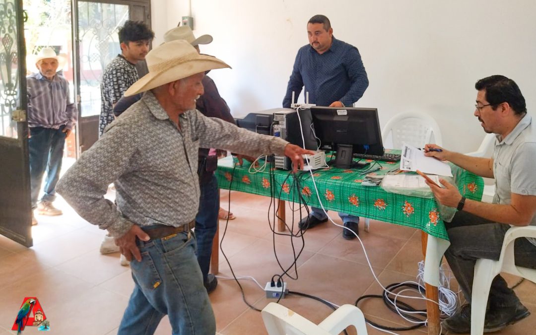 Jornada de apoyo a ejidatarios en El Jardín y La Florida: recuperación de contraseñas del SAT