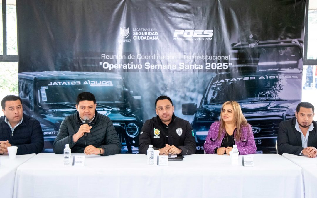 Titular de SSC encabeza en la Sierra Gorda reunión de coordinación por semana santa