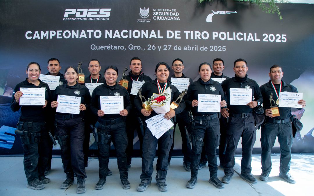 Policía Estatal de Querétaro destaca en Campeonato Nacional de Tiro Policial