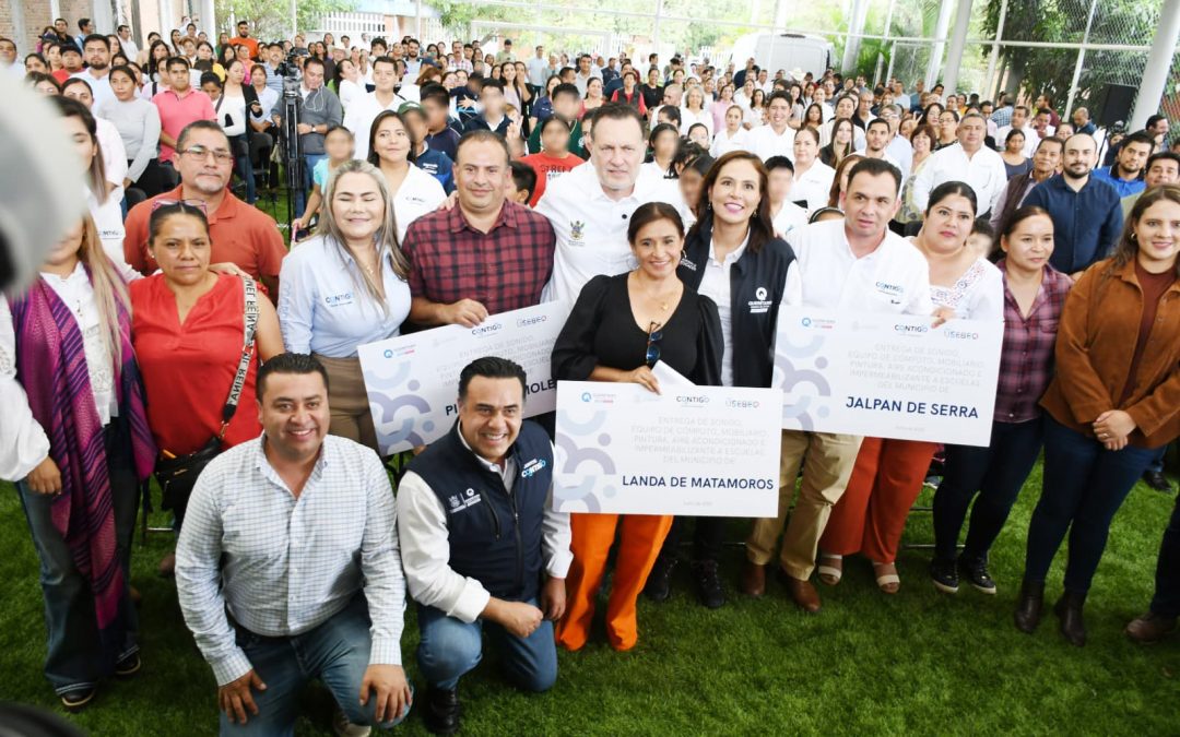 Entregan apoyos educativos a 18 instituciones de Jalpan y rehabilitan el Centro de Atención Múltiple Bicentenario