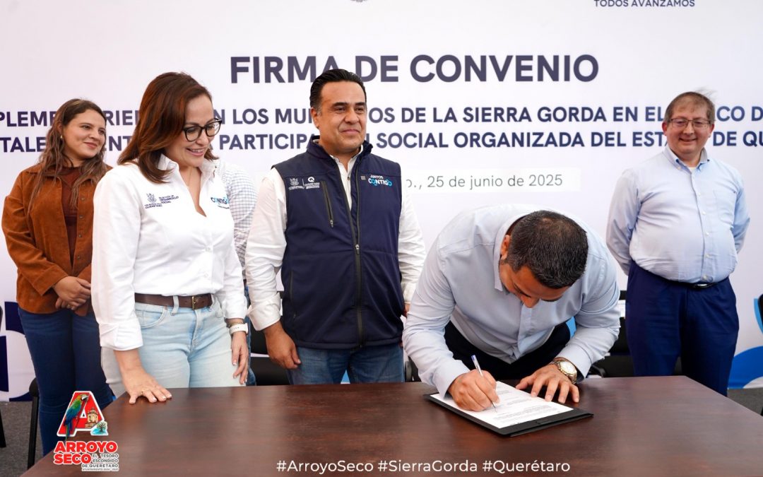 Firma Fernando Sánchez Gil convenio con gobierno del estado para fortalecer la participación social