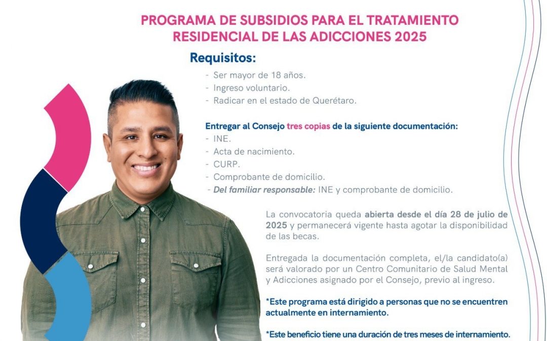 Lanza CECA Programa de subsidios para tratamiento residencial de las Adicciones 2025