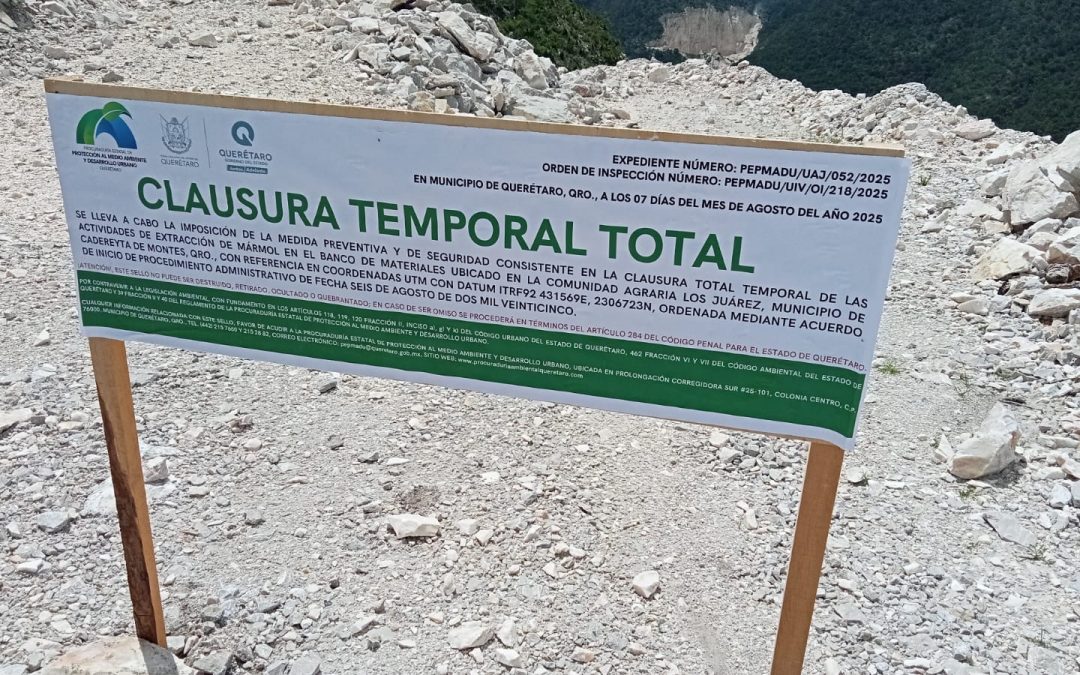 Clausura PEPMADU banco de material de mármol