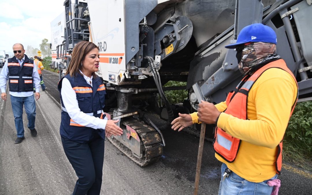 Supervisa CEI mejoramiento del acceso al municipio de Ezequiel Montes