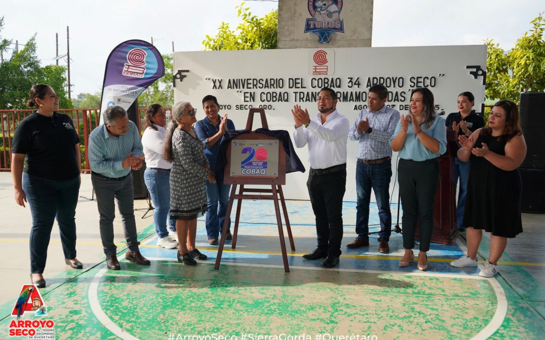 Celebran XX aniversario del COBAQ plantel 34, Arroyo Seco