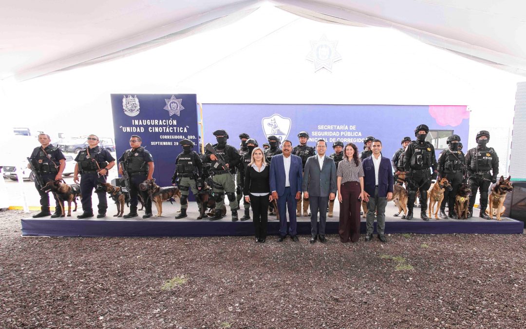 Chepe Guerrero inaugura la nueva Unidad Cinotáctica para los binomios caninos de Corregidora