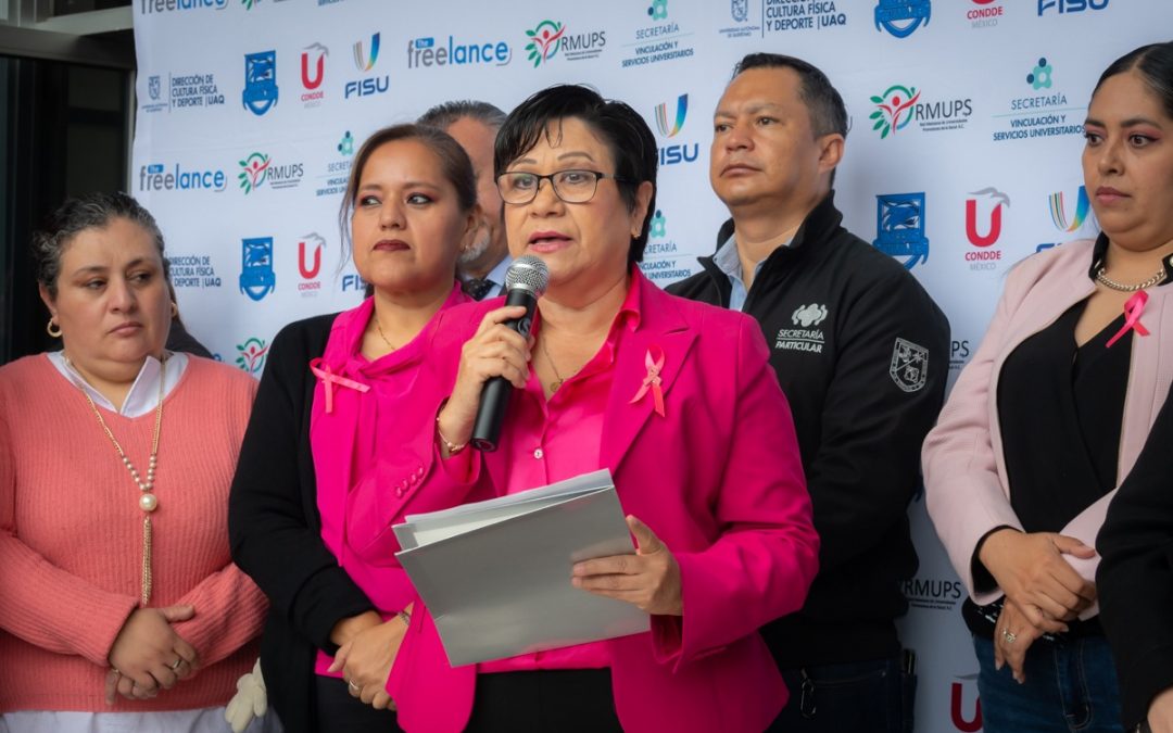 Encabeza Secretaria de Salud arranque de la Jornada la UAQ se viste de rosa