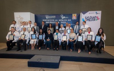 Encabeza SESA entrega de reconocimientos al Mérito Médico en SJR • P
