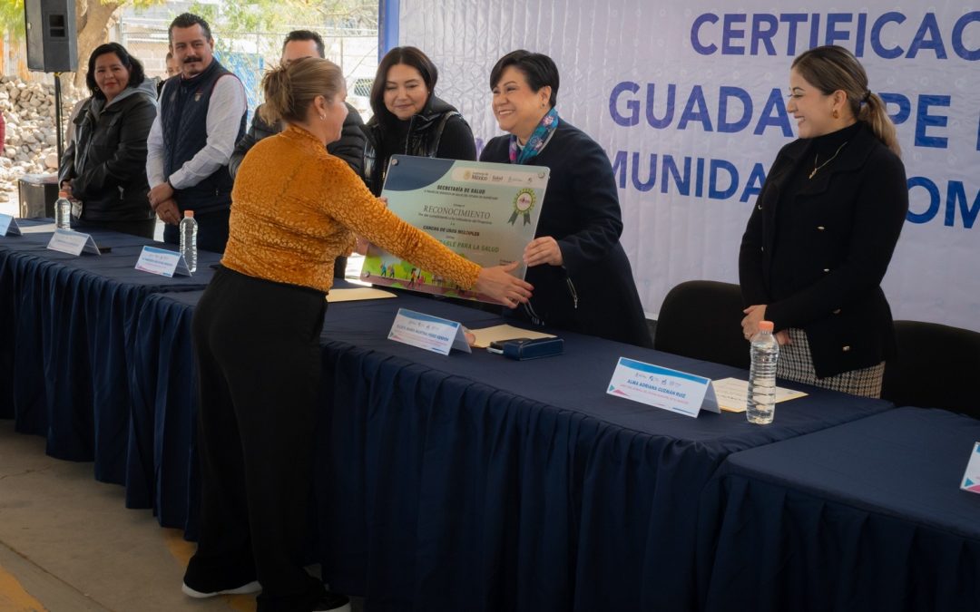 Certifica SESA como Comunidad Promotora de la Salud a Guadalupe la Venta
