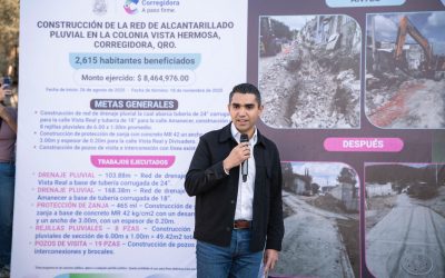 Municipio de Corregidora inaugura red de alcantarillado pluvial en la colonia Vista Hermosa