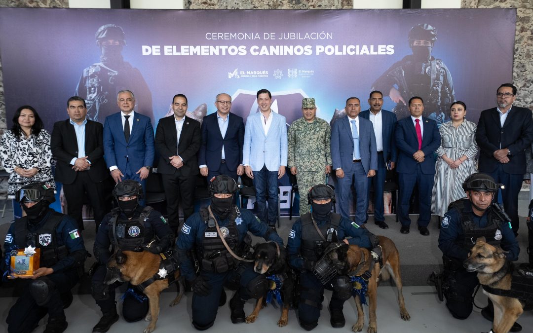 Reconoce Rodrigo Monsalvo trayectoria y legado de la Unidad K9 de la SSPM El Marqués