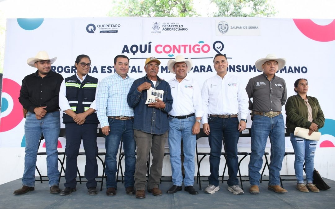 Entregan 93 toneladas de maíz a productores de Jalpan