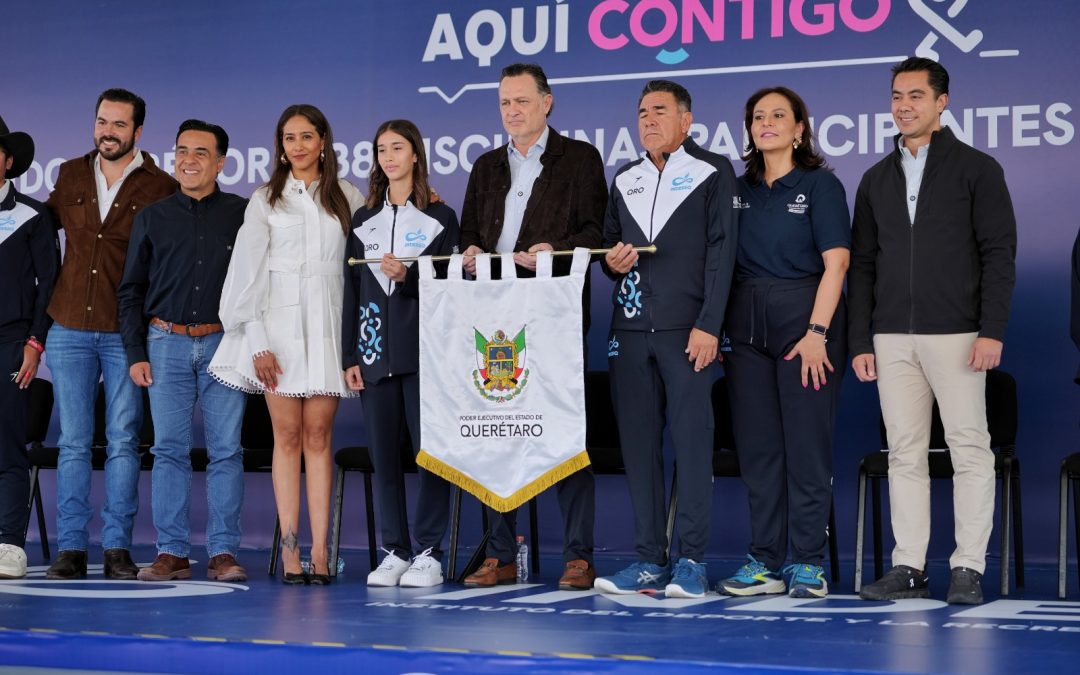 Participa Felifer Macías en el abanderamiento de la selección estatal de Querétaro que participará en la Olimpiada Nacional CONADE 2026