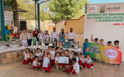 Impulsan equipamiento de comedores escolares en beneficio de la niñez en Jalpan