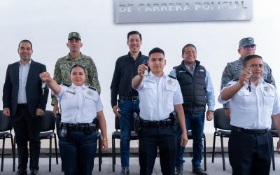 Fortalece Rodrigo Monsalvo la seguridad en El Marqués con nuevas patrullas y gimnasio policial