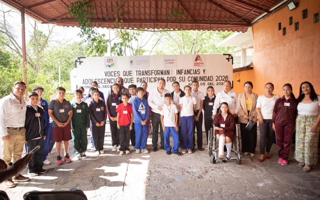 Reconoce Fernando Sánchez Gil que el futuro de Arroyo Seco está en sus niñas, niños y adolescentes