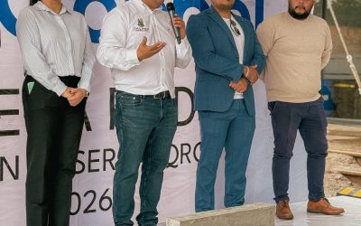 Colocan primera piedra de nueva tienda Coppel en Jalpan de Serra