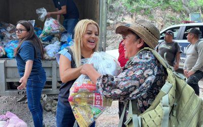 Entrega Gobierno Municipal de Pinal de Amoles apoyos alimentarios a familias de El Timbre de Guadalupe ante afectación temporal en el acceso por crecida de río.